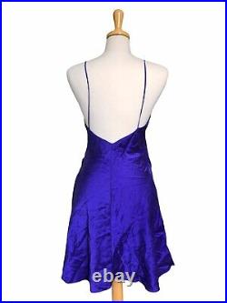 Vintage Victoria's Secret M Gold Label Blue-ish Purple Silk Slip Nightgown Dress