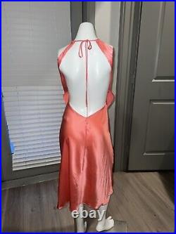 Vintage Victoria's Secret Nightgown slip Dress women size Sm 100% Silk Pink Y2K