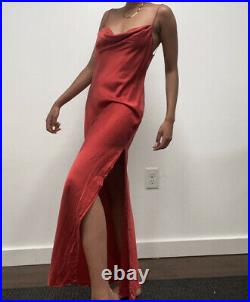 Vintage Victorias Secret Red Silk Slip Dress XS-M