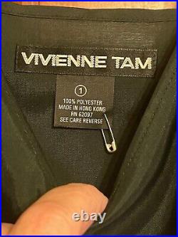 Vintage Vivienne Tam Nylon Dress with Polyester Slip Dress Size 1