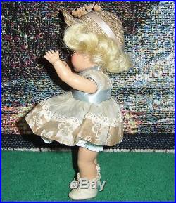 Vintage Vogue Ginny 8 Doll 1953 Tagged Dress + Hat Slip Pants Socks Shoes