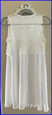Vintage White Open Front Fairy Babydoll Slip Dress (Size XS) All That Jazz