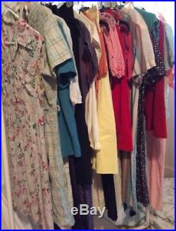 Vintage Womens Clothes 25 Pc Lot 1940s 50s 60s Dresses Skirts Blouses Slips