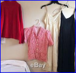 Vintage Womens Clothes 25 Pc Lot 1940s 50s 60s Dresses Skirts Blouses Slips