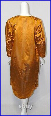 Vintage Womens Handmade Copper Satin Slip Dress