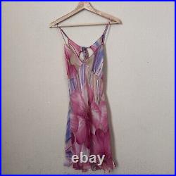 Vintage Y2K 90s Victoria's Secret Rare Floral Silk Slip Dress