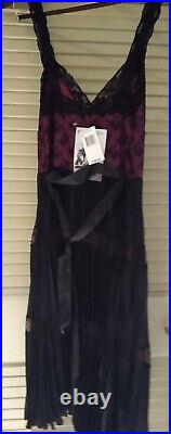 Vintage Y2K Betsey Johnson Dress NWT Lace Sheer Mesh Tie Bust Babydoll MSRP $298