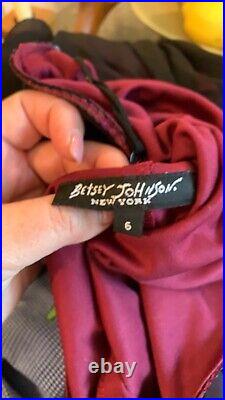 Vintage Y2K Betsey Johnson Silk Slip Grunge Goth Fairy Midi Dress