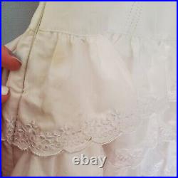 Vintage Y2K Betsey Johnson White Ruffled Lace and Tulle Tea Party Dress 8 Med