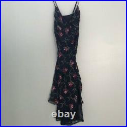 Vintage Y2K Betsy Johnson Embroidered Floral Lace Dress