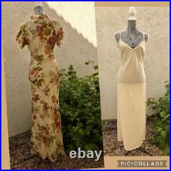 Vintage Y2K Floral Layer Over Slip Dress