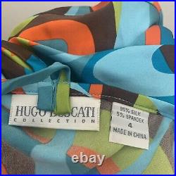 Vintage Y2K Hugo Buscatti Collection Silk Midi Slip Dress Size 4 Small