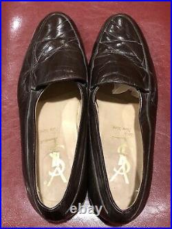 Vintage YSL YVES SAINT LAURENT Brown Mens Slip On Loafers Size 11