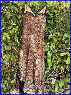 Vintage betsey johnson leopard/animal print dress