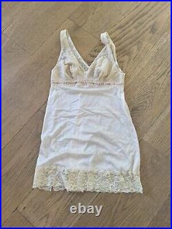 Vintage christian dior Lace Cream slip dress