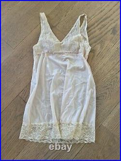 Vintage christian dior Lace Cream slip dress