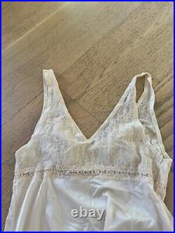 Vintage christian dior Lace Cream slip dress