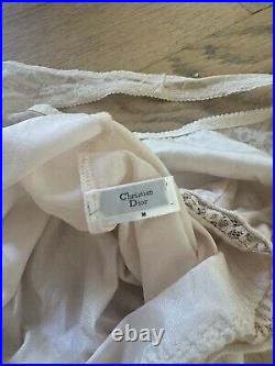 Vintage christian dior Lace Cream slip dress