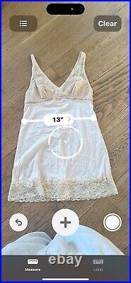 Vintage christian dior Lace Cream slip dress