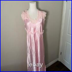 Vintage glamourous old Hollywood satin slip dress nightie XXL