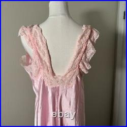 Vintage glamourous old Hollywood satin slip dress nightie XXL