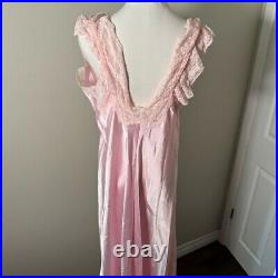 Vintage glamourous old Hollywood satin slip dress nightie XXL