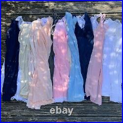 Vintage lingerie wholesale joblot slip dress bundle, 20 PIECES, Size S/M