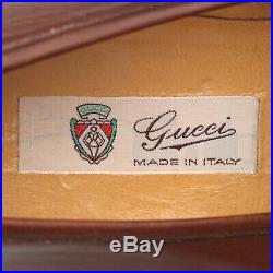 Vintage rare Gucci Brown slip-on loafers Casual dress shoe EU 45 US 12 M GG Logo