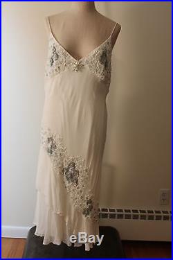 Vintage silk beaded slip gown. GORGEOUS