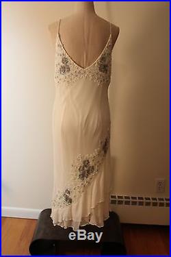 Vintage silk beaded slip gown. GORGEOUS