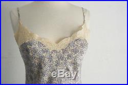 Vintage silk floral Sabbia Rosa slip dress rare french lingerie bias cut 90s