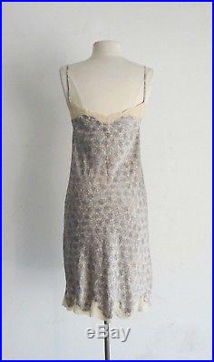 Vintage silk floral Sabbia Rosa slip dress rare french lingerie bias cut 90s