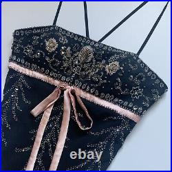 Vintage y2k Sue Wong embellished handkerchief dress Size 6