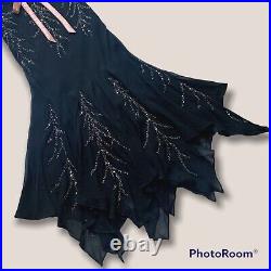 Vintage y2k Sue Wong embellished handkerchief dress Size 6