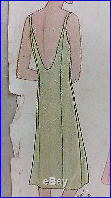 Vtg 1929 MCCALL Slip Pattern 5956 Princess Chemise Sz 14 Flapper Gatsby Dress