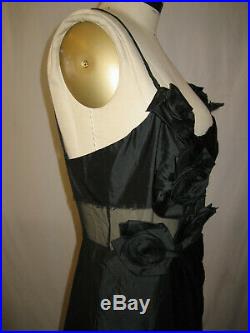 Vtg 90s MIU MIU Italy Romantic Nightgown Slip Pegnoir SIlk Sheer Dress RARE S