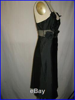 Vtg 90s MIU MIU Italy Romantic Nightgown Slip Pegnoir SIlk Sheer Dress RARE S