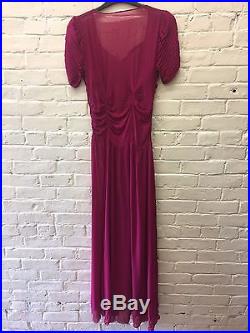 Vtg Antique 20s Pink Gown & Slip
