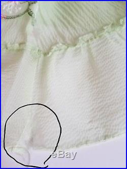 Vtg. Baby Dress & slip, Sheer Fabric & Satin hand stitched vintage 1950 baby