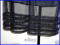 Vtg Betsey Johnson 90s Black Sequined Maxi Slip Dress Spaghetti Straps Size Sm