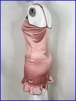Vtg Christian Dior By John Galliano Pink Slip Dress L