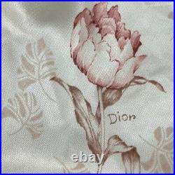 Vtg Christian Dior Pink Satin Lingerie Lace Dress Maxi Monogram S