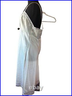 Vtg Christian Dior Size 40 SILKY SATIN Slip Dress Nightgown LACY IVORY NWT