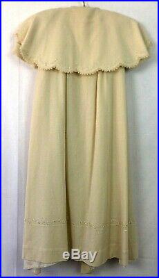 Vtg Colonial 3 Piece Girls Dress Slip Coat Christening Gown Edwardian Garden Tea