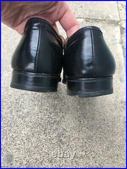 Vtg Crockett & Jones Gerrard Shoes Sz 6 (Black) Brogue Slip On