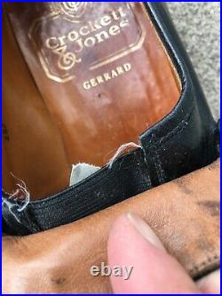 Vtg Crockett & Jones Gerrard Shoes Sz 6 (Black) Brogue Slip On