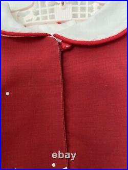Vtg Daisy Kingdom Red White Girls Dress Size 7/8 Net Slip Sleeveless with Jacket