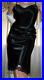 Vtg Farr West Style Glossy Black Satin Lace Full Slip Nightgown L 40 42
