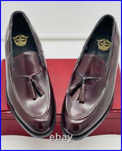 Vtg. Florsheim Mens Cordovan Tassel Loafers 8.5D slip on Calfskin leather shoe
