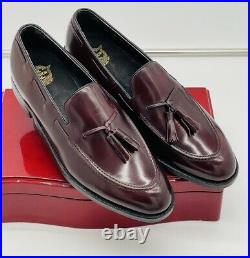 Vtg. Florsheim Mens Cordovan Tassel Loafers 8.5D slip on Calfskin leather shoe